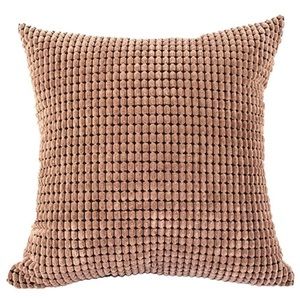 Rectangle print corduroy pillow cover